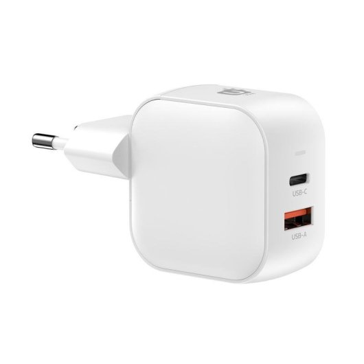Chargeur mural INOVU ICU1A1C35WG USB-C 35W GaN compact blanc