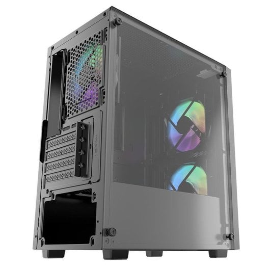 Caja mini torre Darkflash M305 Mesh negro con frontal de malla y ventana de cristal templado