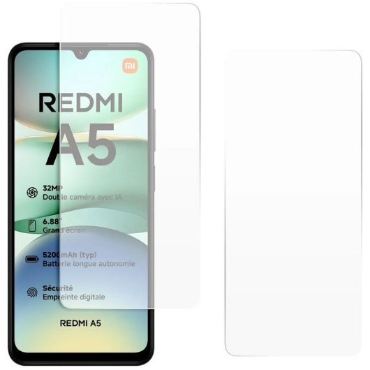 Capa para telemóvel Made for Xiaomi WICASETPUREDMIA5N2 TPU e vidro temperado para Redmi A5