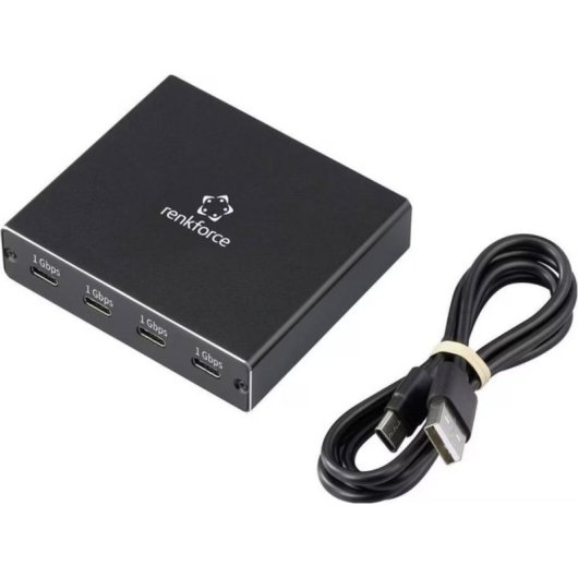 Splitter USB-A a USB-C Renkforce 4 Porte Gigabit Ethernet