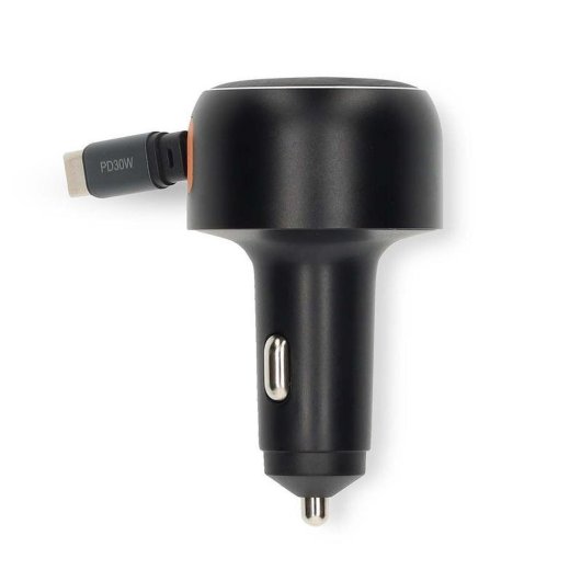 Ladegeraet Zigarettenanzuender NEDIS CCH1C30WBK USB-C ausziehbar