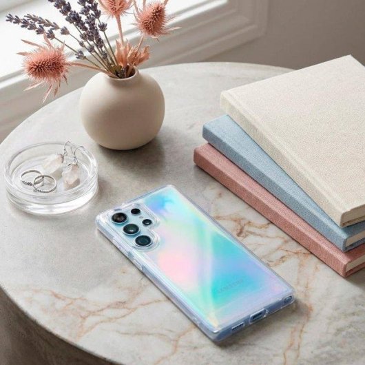Funda para móvil La Casa de las Carcasas Irisada Antiyellow Transparente para Samsung Galaxy S26 Ultra