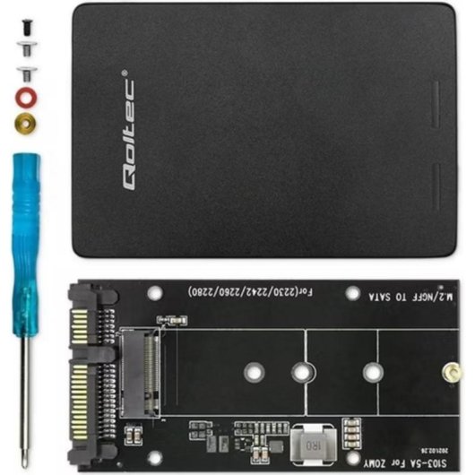 Carcaça SSD M.2 para SATA III Qoltec 2 TB Alumínio