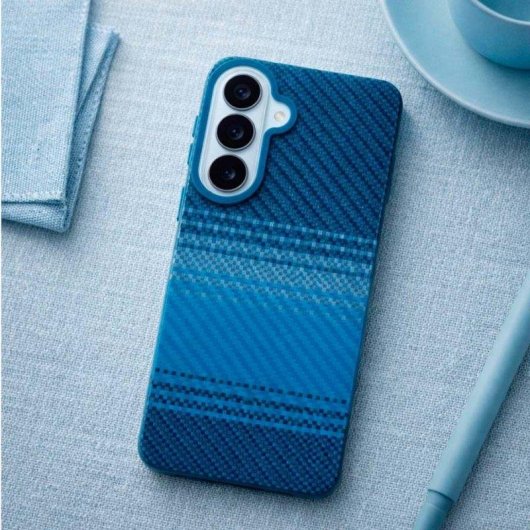 Handyhülle La Casa de las Carcasas Carbon Blau Dunkel für Samsung Galaxy S26 Plus