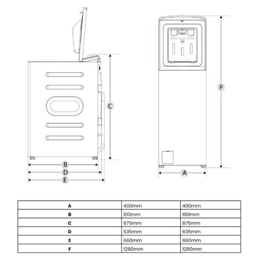 Lavadora Infiniton TLW-D63ABJ Carga Superior 6 Kg 1200 rpm A Blanca 16 Programas