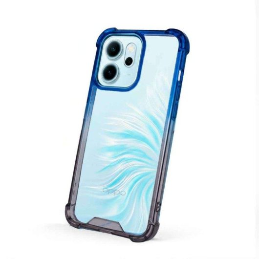 Bumper Hülle Verstärkt Farbverlauf Flexibles Silikon Stoßfest für Oppo Reno 14fs