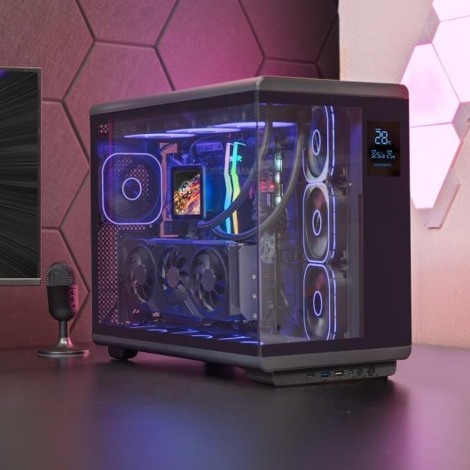 ATX Gehaeuse Mars Gaming MC-REVPRO LCD 4,3 ARGB