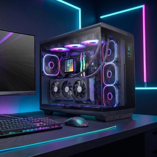 ATX Gehaeuse Mars Gaming MC-REVPRO LCD 4,3 ARGB
