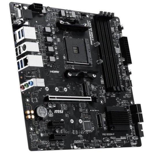 Placa Base MSI PRO B550M-P AMD B550 AM4 DDR4 micro ATX PCIe 4.0 USB Type-C