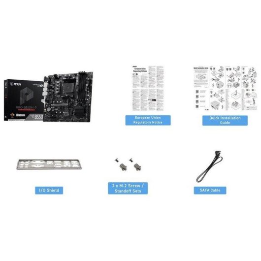 Placa Base MSI PRO B550M-P AMD B550 AM4 DDR4 micro ATX PCIe 4.0 USB Type-C