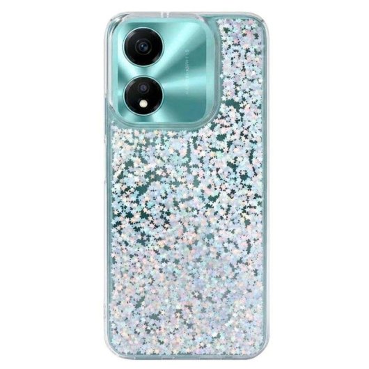 Funda para móvil La Casa de las Carcasas Glitter Premium Silicona TPU Transparente para Honor X5c Plus