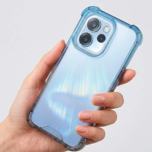 Funda para móvil La Casa de las Carcasas Bumper Reforzada Silicona Transparente Degradada para Oppo Reno 15fs
