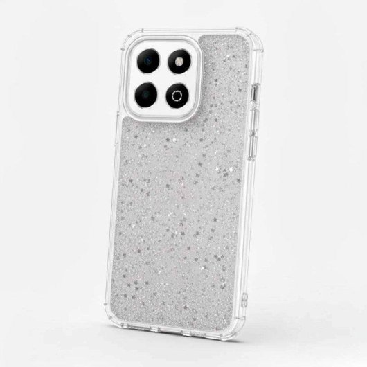 Custodia per cellulare La Casa de las Carcasas Glitter Premium TPU trasparente per Honor X7d