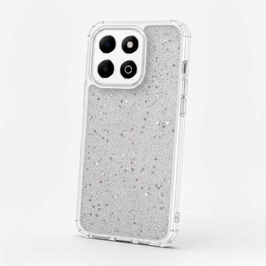 Custodia per cellulare La Casa de las Carcasas Glitter Premium TPU trasparente per Honor X7d