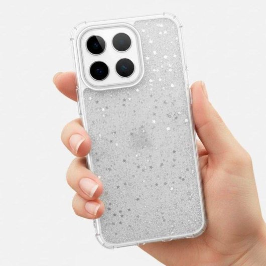 Custodia per cellulare La Casa de las Carcasas Glitter Premium TPU trasparente per Honor X7d