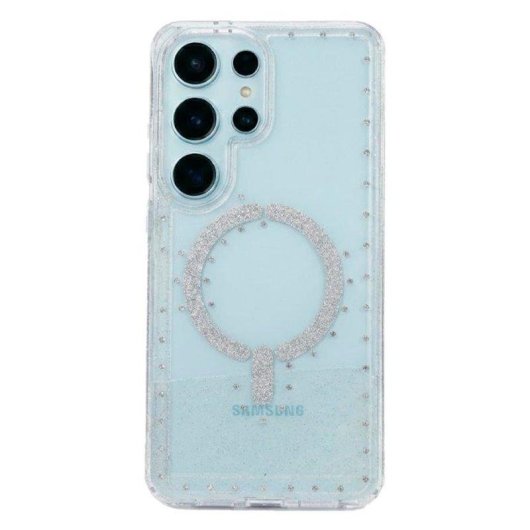 Capa La Casa de las Carcasas Glitter Compatível MagSafe Cinzenta para Samsung Galaxy S26 Ultra