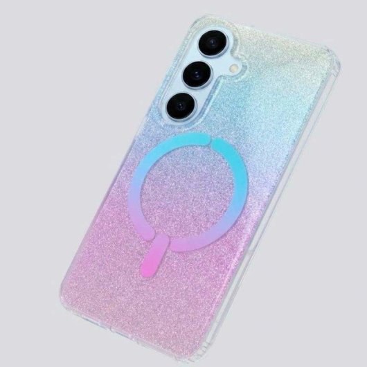 Funda para móvil La Casa de las Carcasas Ring Glitter Compatible Magsafe para Samsung Galaxy S26