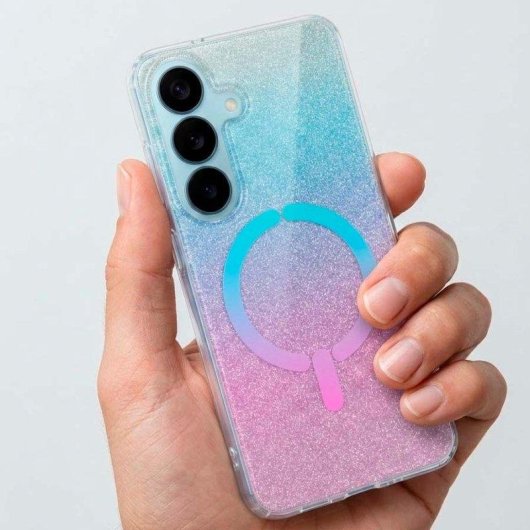 Funda para móvil La Casa de las Carcasas Ring Glitter Compatible Magsafe para Samsung Galaxy S26