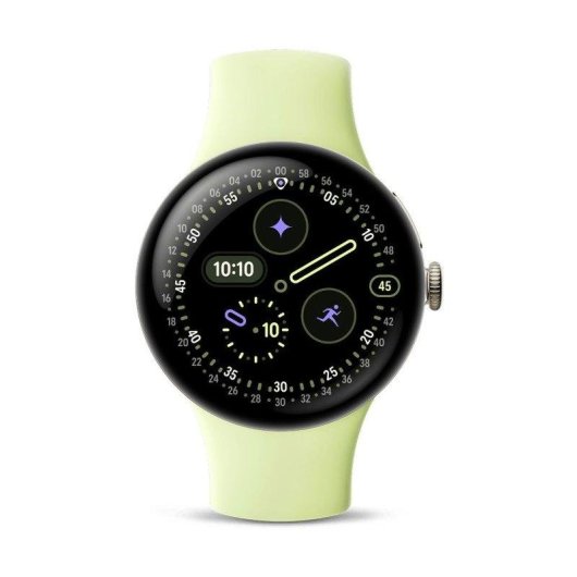 Google Pixel Watch 4 LTE 41mm Oro Champagne Cinturino Verde Lime S/L IP68 SpO2 Cardio