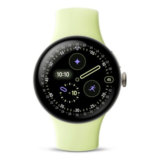 Google Pixel Watch 4 LTE 41mm Oro Champagne Cinturino Verde Lime S/L IP68 SpO2 Cardio