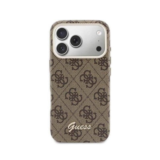 Guess Logo Script Hülle Vollschutz Braun für iPhone 17 Pro Max