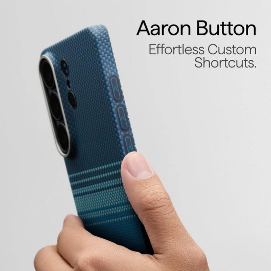 Capa para Telemóvel PITAKA KS2602 Ultra Fina Fibra de Aramida Azul com Anel Magnético para Galaxy S26