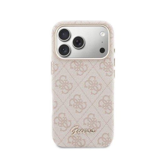 Guess Logo Script Hülle Vollschutz Rosa für iPhone 17 Pro Max