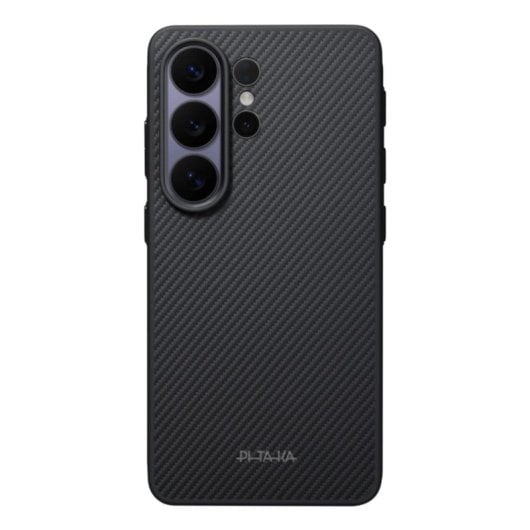 Pitaka Military Hülle Aramidfaser Schwarz/Grau mit Magnetring für Galaxy S26 Ultra