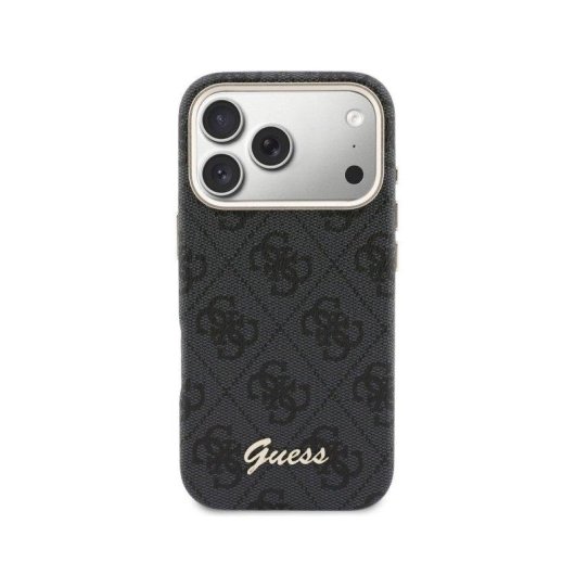 Guess Logo Script Schwarze Hülle Kompatibel MagSafe für iPhone 17 Pro Max