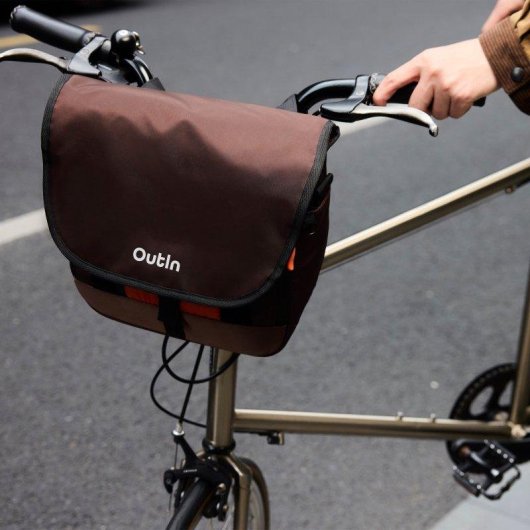 Borsa a tracolla Outin Flex Messenger Resistente allAcqua Marrone Caldo