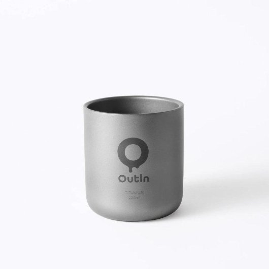 Taza Titanio Outin 220 ml Ultraligera Doble Pared Compatible Nano