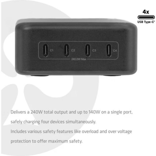 Chargeur USB-C 240W GaN 4 ports Club 3D