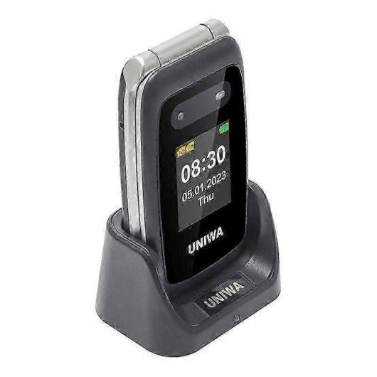Lipa Uniwa V202T 4G 2,4" Plegable Teclas Grandes SOS Negro