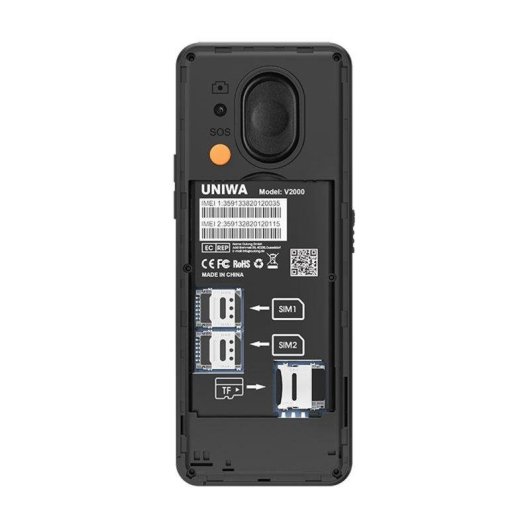 Lipa Uniwa V2000 4G 2,4 polegadas Teclas Grandes Som Potente Base de Carga