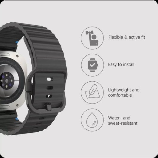 Armband Silikon Sport Just in Case Galaxy Watch Ultra Schwarz