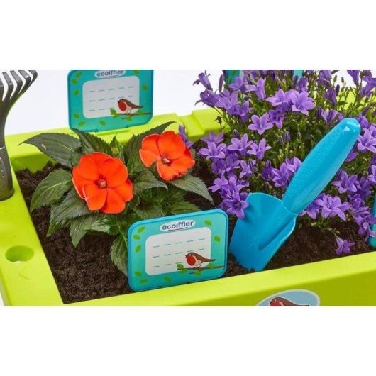 Garnierte Gartenkasserette Ecoiffier 31 cm 11 Zubehoer
