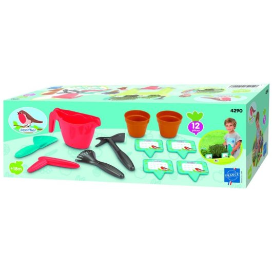 Garnierte Gartenkasserette Ecoiffier 31 cm 11 Zubehoer