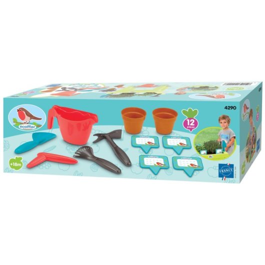 Garnierte Gartenkasserette Ecoiffier 31 cm 11 Zubehoer