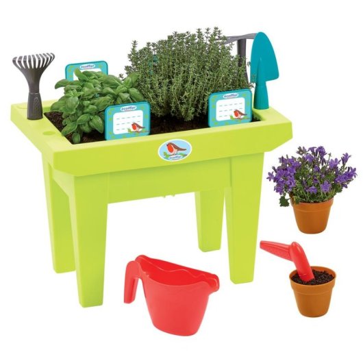 Garnierte Gartenkasserette Ecoiffier 31 cm 11 Zubehoer