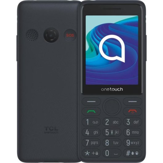 TCL Onetouch 4042S 4G 2,8" Touches Grandes SOS Gris Foncé