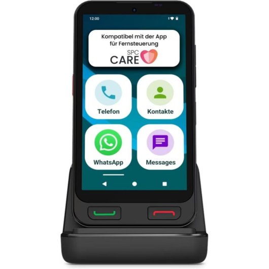 SPC Zeus 2 Bluetooth USB 5" Smartphone Senior avec Base Noir