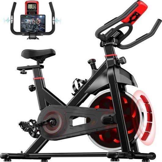 Bicicleta Estática HomeFitnessCode Magnética 6 kg, 100 Niveles, Ajuste Avanzado