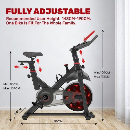 Bicicleta Estática HomeFitnessCode Magnética 6 kg, 100 Niveles, Ajuste Avanzado