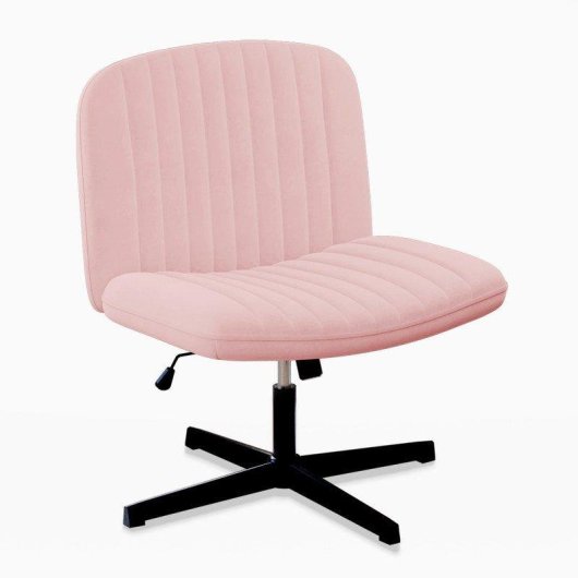 Sedia conch design Naspaluro - velluto rosa - altezza regolabile