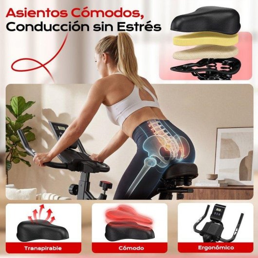 Bicicleta Estática HomeFitnessCode Resistencia Magnética Ajustable LCD