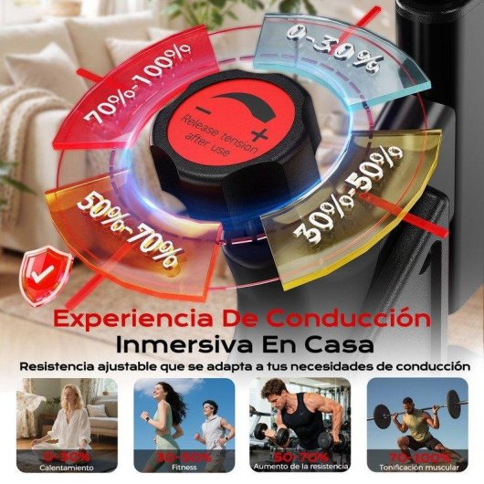 Bicicleta Estática HomeFitnessCode Resistencia Magnética Ajustable LCD