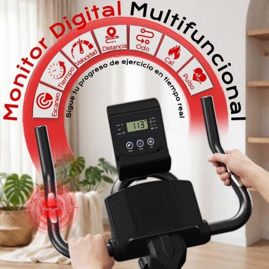 Bicicleta Estática HomeFitnessCode Resistencia Magnética Ajustable LCD