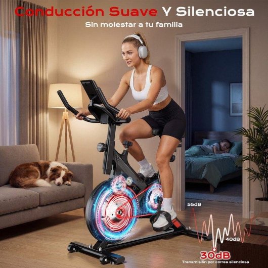 Bicicleta Estática HomeFitnessCode Resistencia Magnética Ajustable LCD