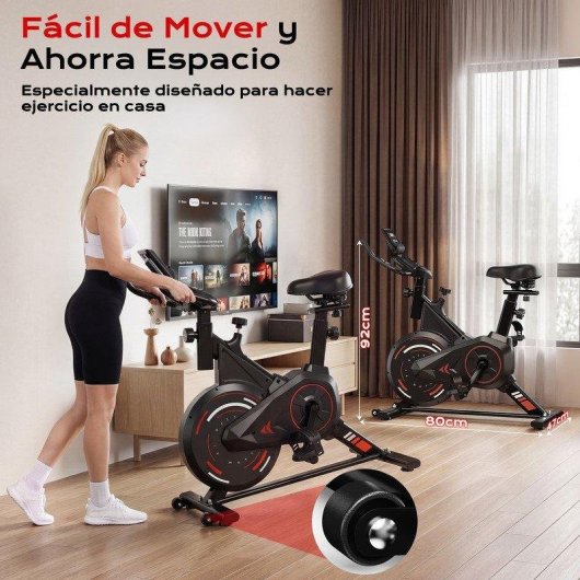Bicicleta Estática HomeFitnessCode Resistencia Magnética Ajustable LCD