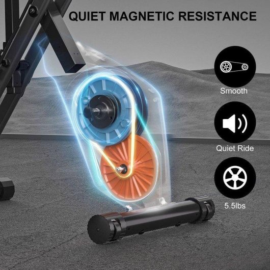 Bicicleta Estática Plegable HomeFitnessCode Rueda Inercia 2,5 kg 16 Niveles Resistencia